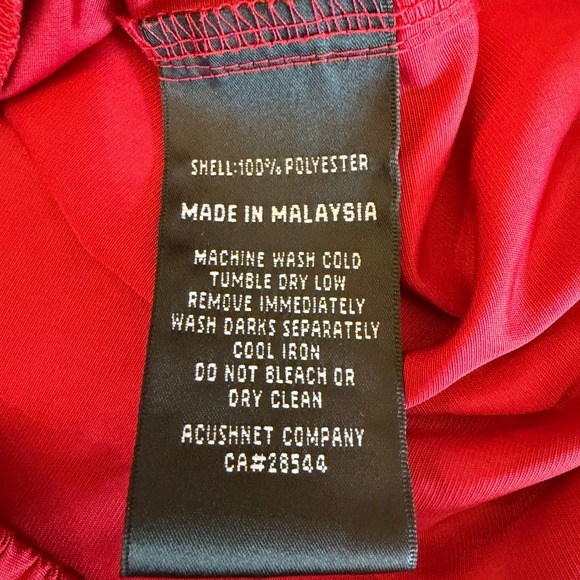 Men's Footjoy Red Windshirt Vest, Size Large - Picture 11 of 11